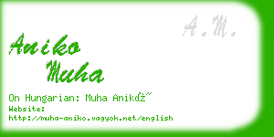 aniko muha business card